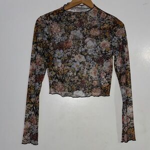 SHEIN Multicolor Floral Long Sleeve Top